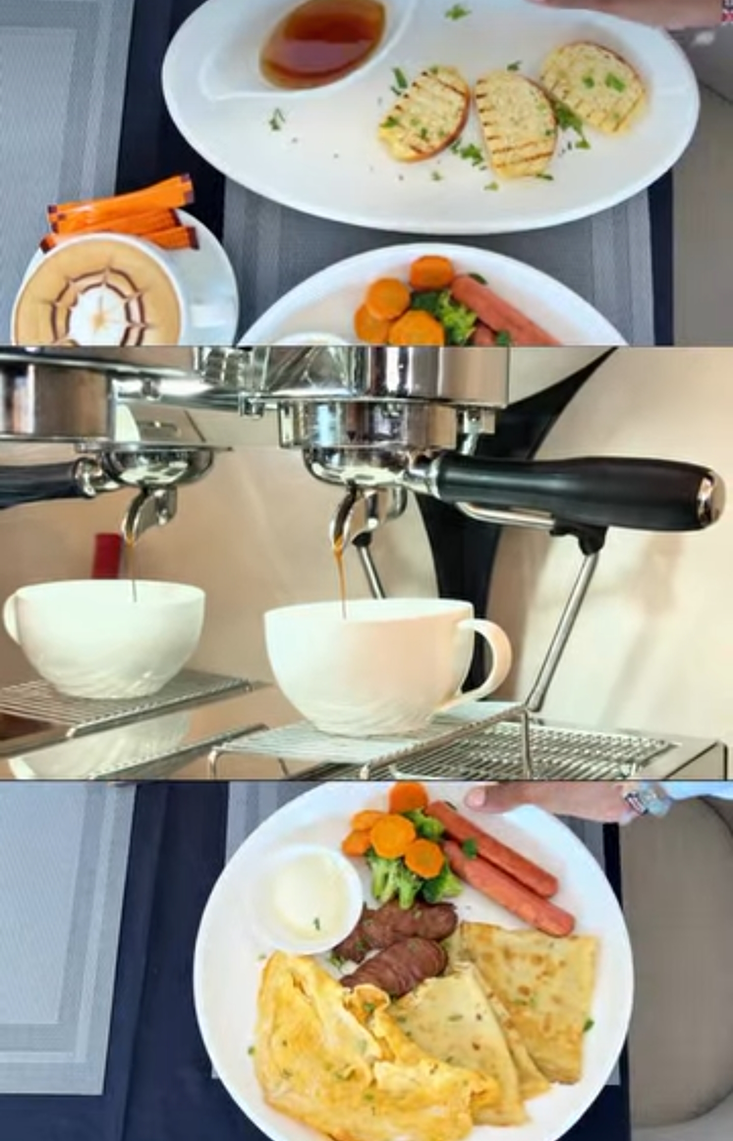 Freshly prepared dishes at Azul Restaurant